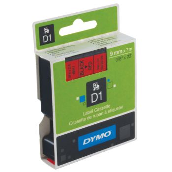Originál DYMO páska S0720720 D1 9mm x 7m čierna na červenej 40917